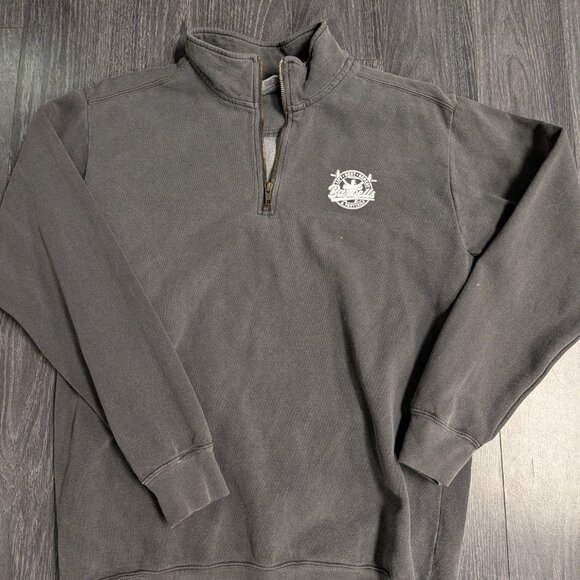 Barbells And Ponytails 1/4 Zip Pullover "Logo" Sweatshirt Sz M - Picture 2 of 2